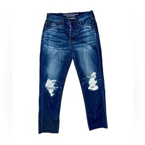 American Eagle Dark Wash Vintage Hi-Rise Jeans Size 6 Long
